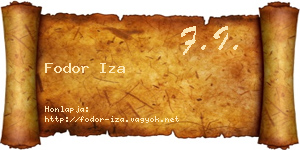 Fodor Iza névjegykártya