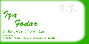 iza fodor business card